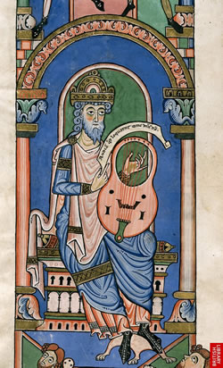 K&oumlnig David mit Leier