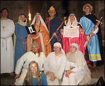 Die Delegation der IG Wolf in historischer Gewandung des 12. Jahrhunderts