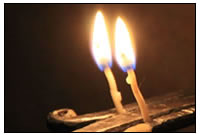 Ein Ergebnis unserer Recherche zum Thema Beleuchtung: Binsenlichter sind eine von mehreren historischen M&oumlglichkeiten, die einfachen Leuten zur Verf&uumlgung standen.